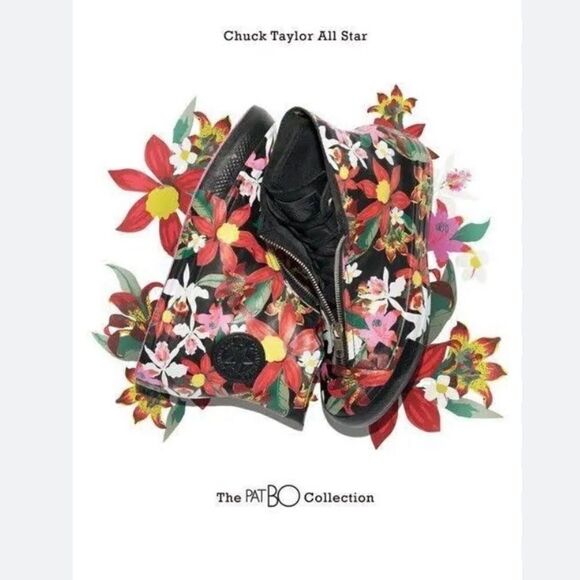Converse X PatBo Chuck Taylor All Star Shroud Black Colorful Floral Hi Sneakers - Picture 3 of 16